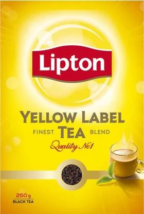 Lipton Yellow Label Black Tea Box - 250 gm