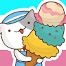 Cat ice cream shop icon