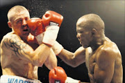 DAMAGE: Sipho Taliwe demolished Warren Joubert at Wembley Arena on Friday night. Pic. Bafana Mahlangu. 23/04/2010. © Sowetan.