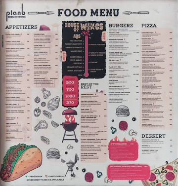 Plan B menu 