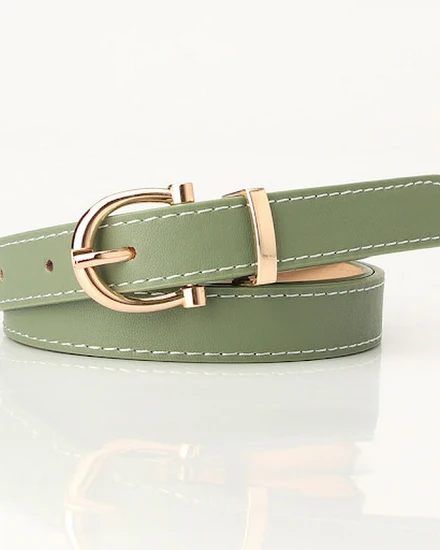 Leather Female Belt Strap Black Brown Green Women Belts L... - 0