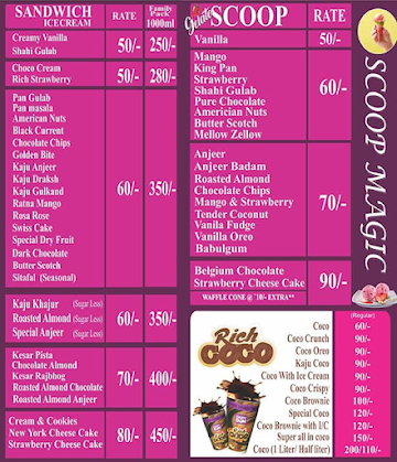 Dairy Don menu 