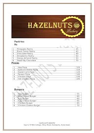 Hazelnuts Bakery menu 1