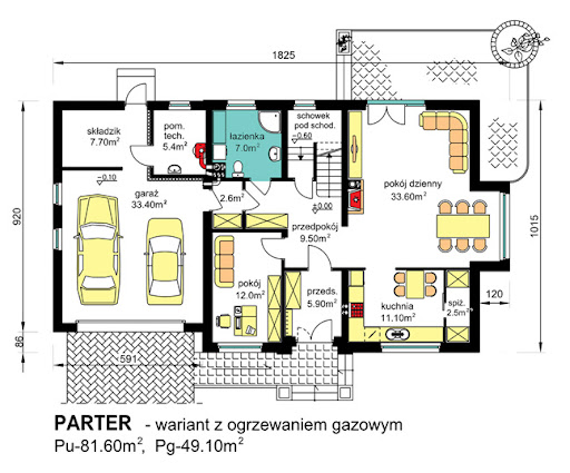 BW-27 wariant 2 - Rzut parteru