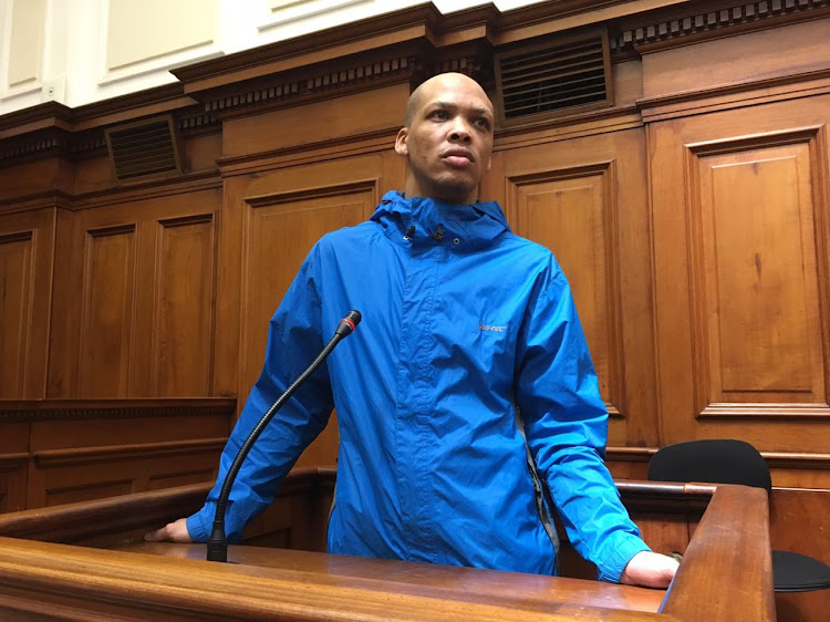 Geraldo Parsons‚ who is accused of abducting‚ raping and murdering Hannah Cornelius‚ gives evidence in the high court in Cape Town on October 23‚ 2018.