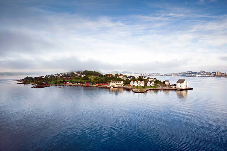 Ålesund, a seaport in Norway noted for its Art Nouveau architecture. 