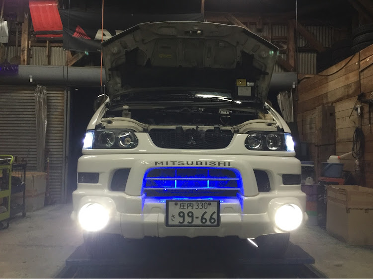 デリカスペースギアのフォグLED化・バッテリー交換・音工房・酒田市に関するカスタム事例の投稿画像1枚目