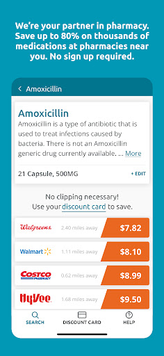 Screenshot VCRx: Pharmacy Discounts