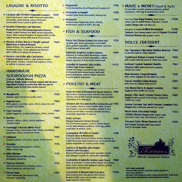 Trattoria By Toscano menu 