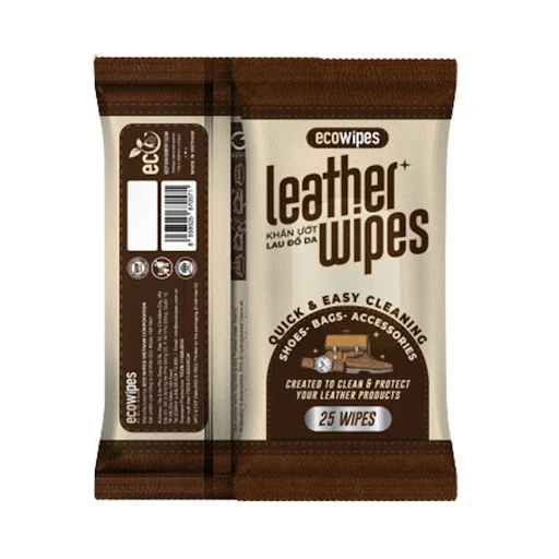 Khăn lau giày da Leather Wipes 25 tờ EcoWipes