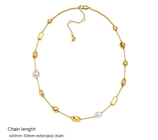 Title 1, Simple Design Natural Pearl Lanyard Stitching N...