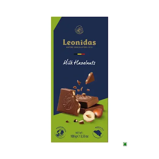 Leonidas Milk 30% Hazelnuts Bar [100 Grams]