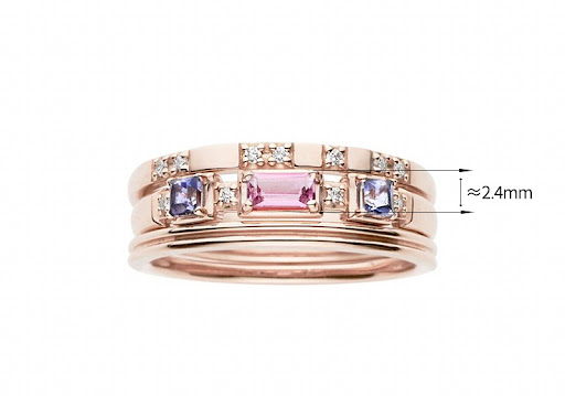 Title 1, Sterling Silver Fashion OL Ring for Women, Doub...