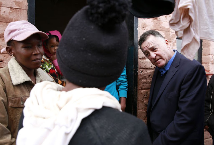 Former DA leader Tony Leon was on the campaign trail in Eldorado Park, south of Johannesburg, on April 23 2019.