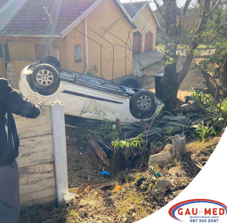 A 16 year-old-boy out driving alone is alleged to have lost control of the car, knocked down a cyclist and ploughed through a garden wall in Birchleigh North.