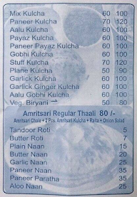 Radhey Shyam Amritsari Kulcha menu 1