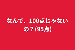 なんで、100点じゃないの？(95点)