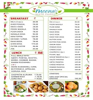 Meena's South Classic menu 1