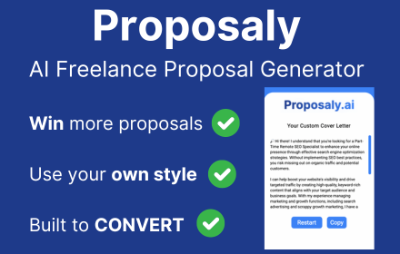 Proposaly - Upwork AI Proposal Generator small promo image