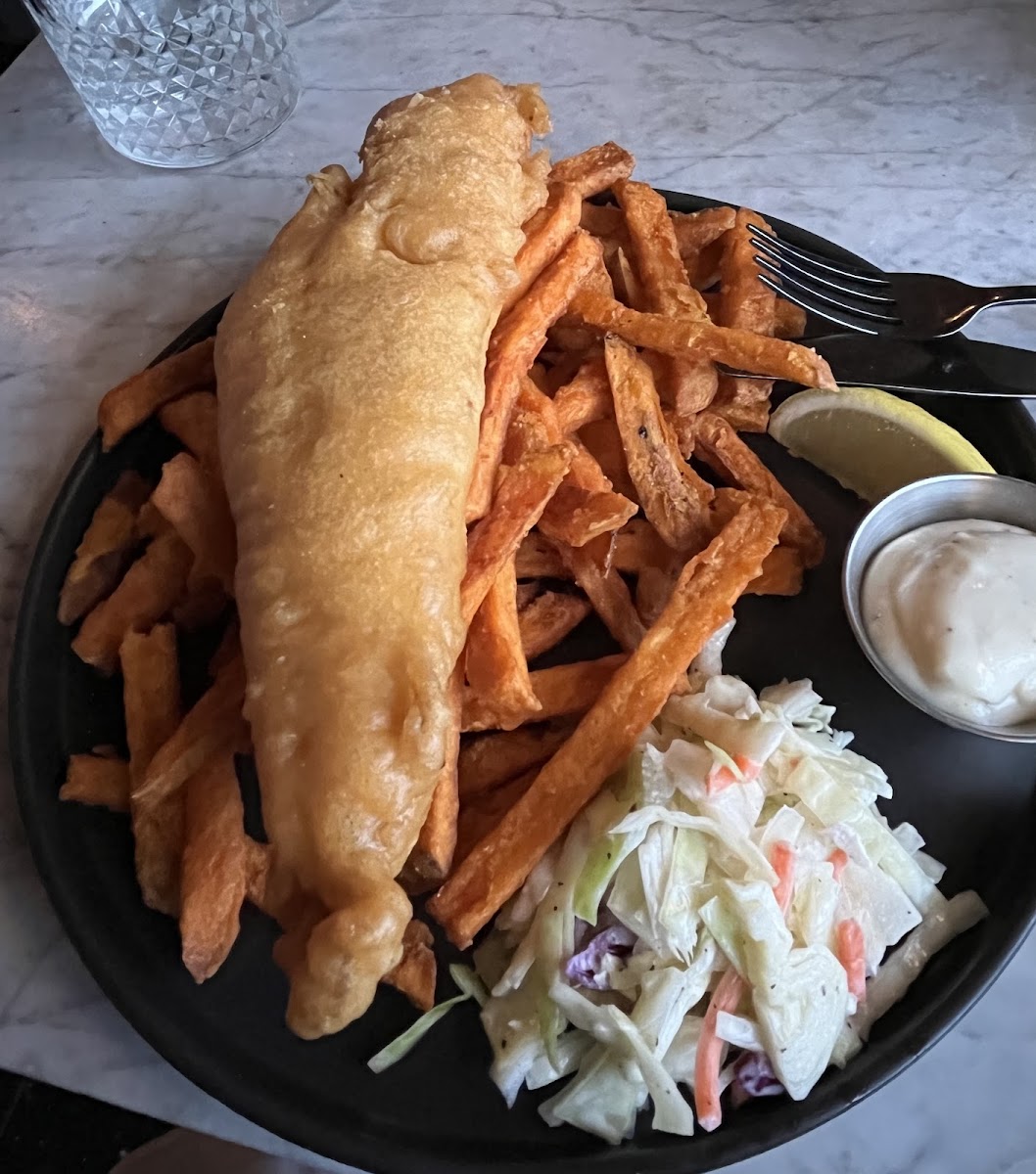 Fish and Chips, plus Coleslaw