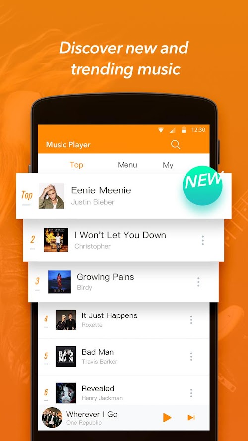 Android application Music screenshort