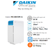 Máy Lọc Không Khí Daikin Mc30Vvm - A/H Diện Tích 25M2, Lọc Bụi Mịn 2.5Pm, Khử Mùi, Diệt Khuẩn - Hàng Chính Hãng