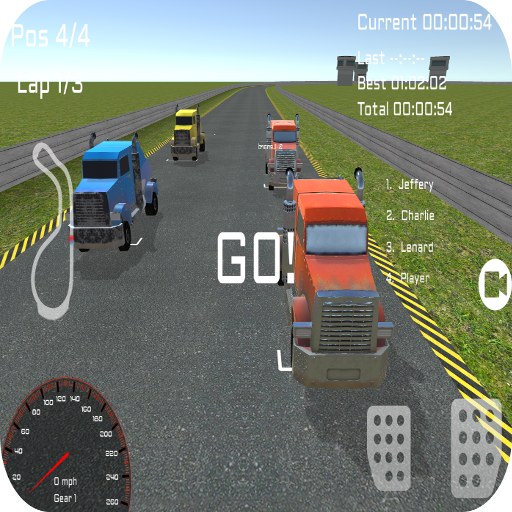 3D jeu de course de camion icon