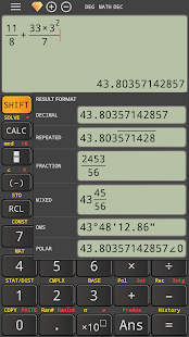 Natural mathematics display calculator 991 ms Screenshot