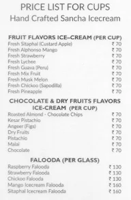 Taj Icecream menu 3