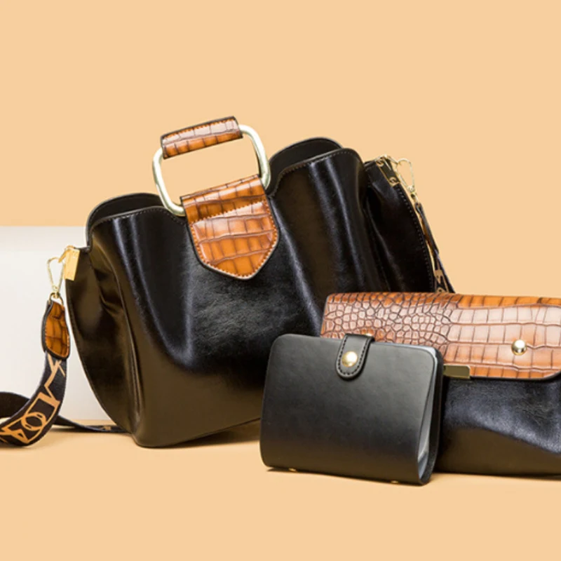 Bolso Mensajero de Hombro Único Tres Piezas Versátil y Elegante Ideal para Uso Diario y Viajes Liviano y Funcional Perfecto.