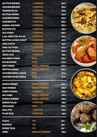 Lucknawi Dastrakhwan menu 1