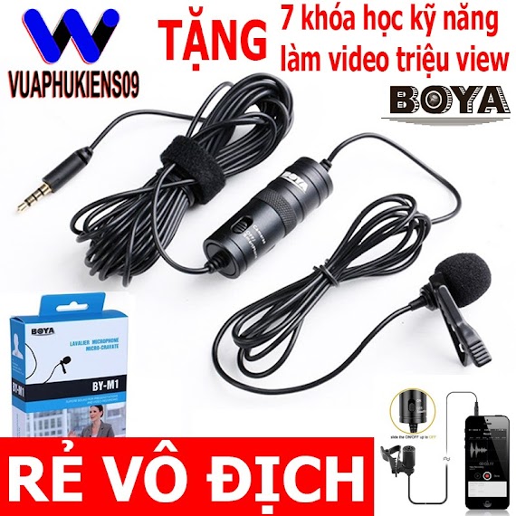 Micro Boya By - M1 Thu Âm Cài Áo Cho Điện Thoại, Máy Tính, Máy Quay