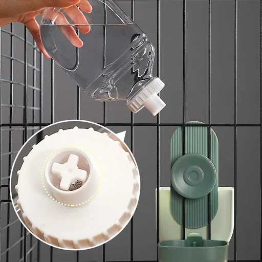 Automatic Pet Bowls Cage Hanging Feeder Pet Water Bottle Food Container Dispenser Bowl Feeding For Puppy Cats Rabbit Pet