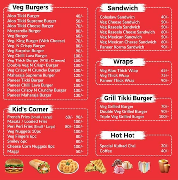 Shri Ram Burfiwala menu 