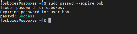 change password in linux