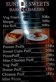 Baroda Bakers- Sunder Sweets menu 2