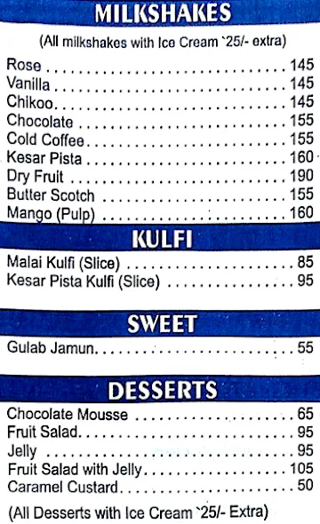 Hanuman Restaurant menu 