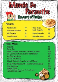 Munde De Paranthe menu 1