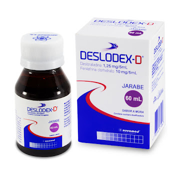 Deslodex D Desloratadina + Fenilefrina 1.25/10mg Novamed Jarabe Frasco x 60 ml  