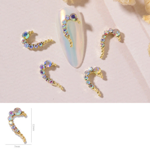 Title 6, Nail Art DIY Love Heart Alloy Jewelry Nail Piec...