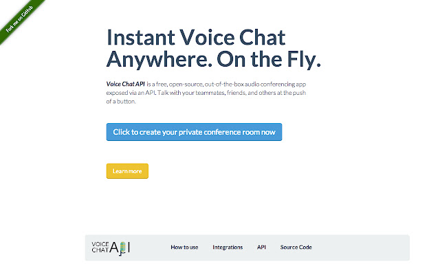 Voice Chat API chrome extension