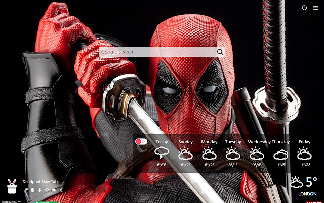 Deadpool New Tab, Aangepaste Wallpapers HD