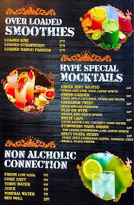 The Hype Club And Lounge menu 1