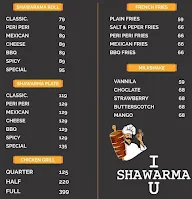 I SHAWARMA U menu 1