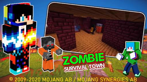 Zombie Survival Town MapS For MCPE