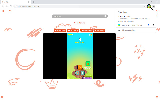 Hoppy Stacky Game New Tab