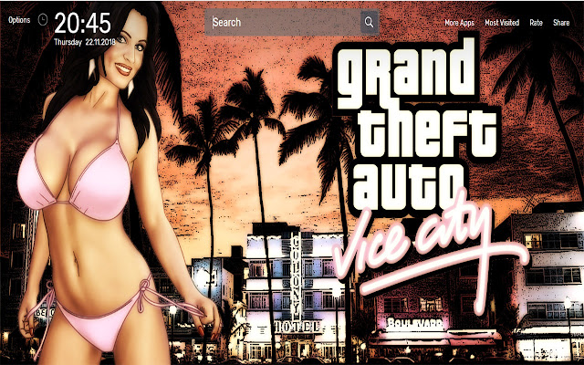 GTA Game Wallpapers NewTab Theme