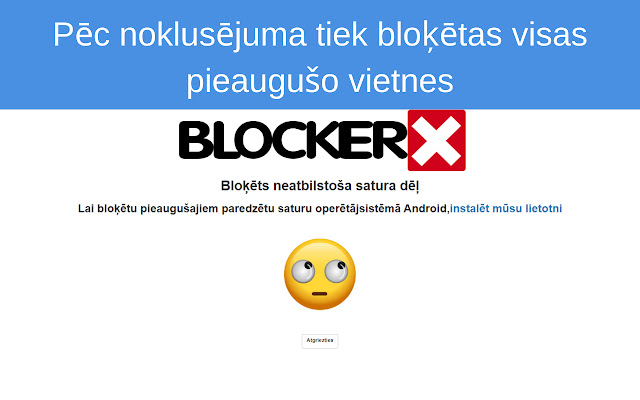 BlockerX - porn bloķētājs pārlūkam Chrome