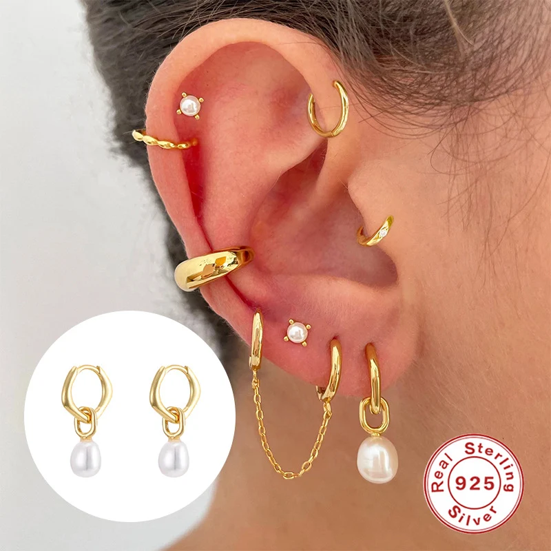 Boucles d'oreilles longues perles en argent S925, luxe léger et élégant, parfaites pour toutes occasions, un bijou intemporel et raffiné