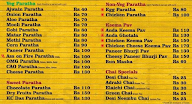 Paratha's ! Wale menu 1